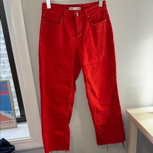 Zara Bold Scarlet Jeans